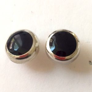 Sterling Silver and Onyx Earrings